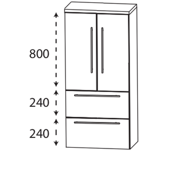 Puris Beimöbel Mittelschrank, 60 cm