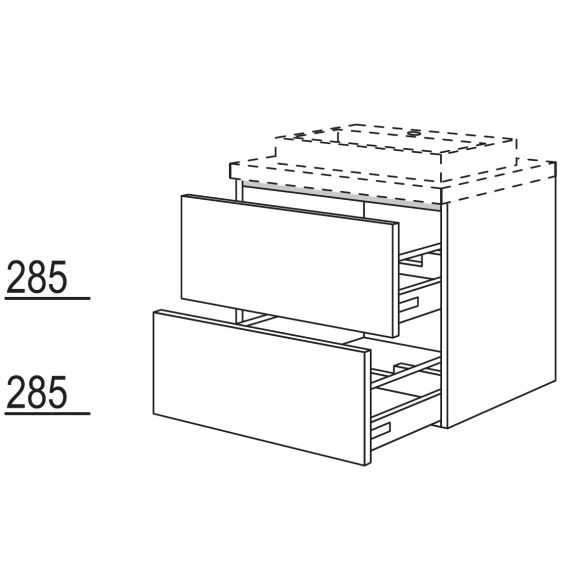 Nobilia LINE-N Badezimmer-Waschtischschrank, 60 cm