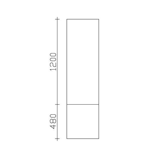 Pelipal PCON Hochschrank, 2 Türen, 45 cm 