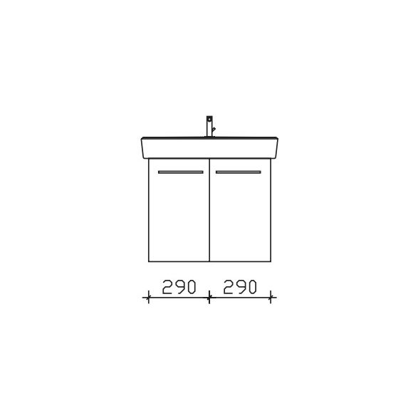 Pelipal Serie 9005 Geberit Renova Plan-SET, 65 cm