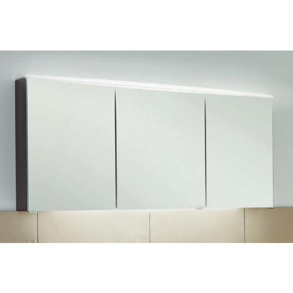 Puris Vuelta Spiegelschrank mit Facettenschliff, 1 LED-Flächenleuchte, 140 cm