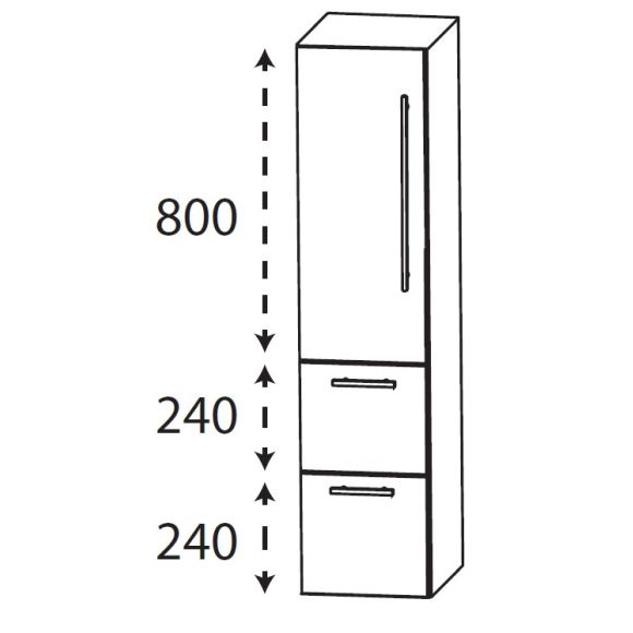 Puris Kera Plan Mittelschrank, 40 cm