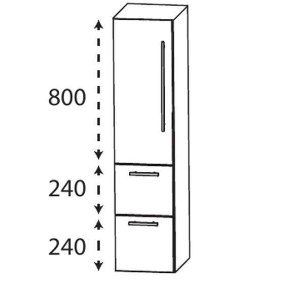 Puris Beimöbel Mittelschrank mit Griff, 30 cm