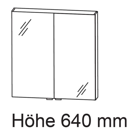 Puris Kera Plan Anbauspiegelschrank, 60 cm