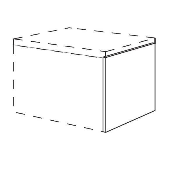 Nobilia LINE-N Abschlusswange für Badezimmer-Unterschrank in Korpushöhe, 10 cm