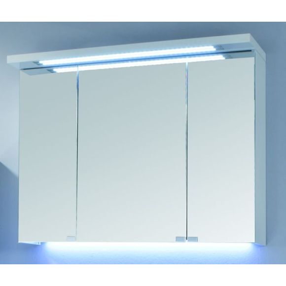 Puris Star Line Spiegelschrank mit LED-Streifen im Kranz, 90 cm