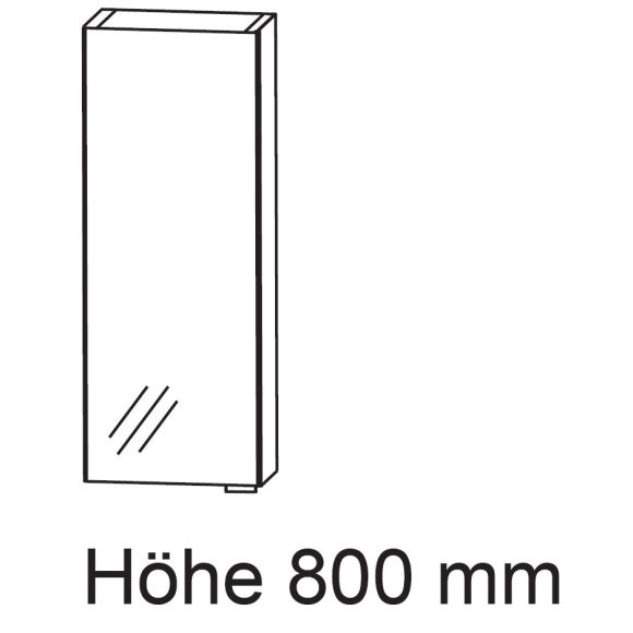 Puris Kera Plan Anabauspiegelschrank, tiefenvariabel, 50 cm