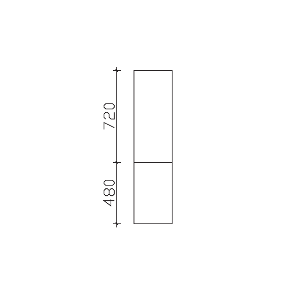 Pelipal Serie 7045 Midischrank, 43 cm tief, 45 cm breit, 2 Türen