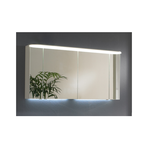 Pelipal Balto Spiegelschrank mit LED-Flächenleuchte im Kranz, 150 cm