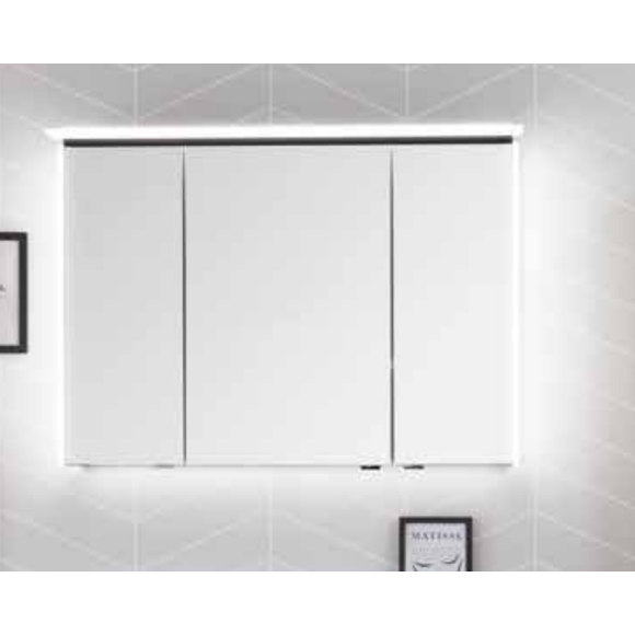 Puris Cool line Spiegelschrank, mit 2 seitlichen Flächenleuchten, 122 cm