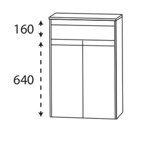 Puris New Xpression Highboard, 60 cm