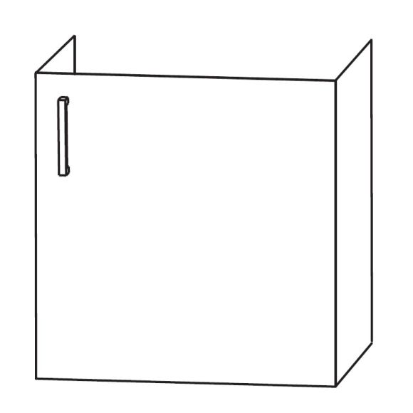 Puris Kera Plan Waschtischunterschrank für Connect Cube, 50 cm