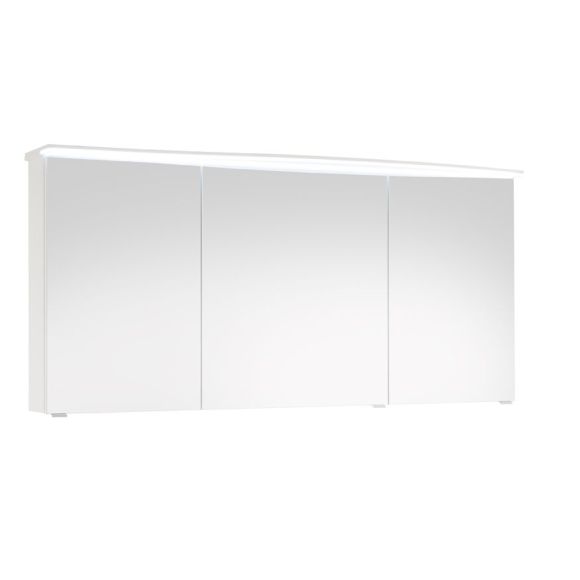 Pelipal Serie 7005 Spiegelschrank mit LED-Flächenleuchte im Kranz, Bogen rechts, 150 cm
