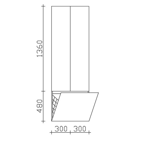 Pelipal PCON Hochschrank mit Wäschekippe, 60 cm 