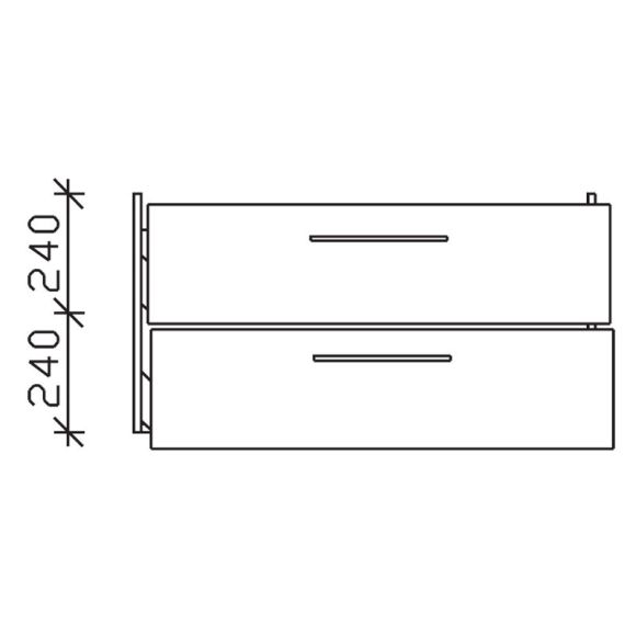 Pelipal Serie 9005 Waschtischunterschrank, 2 Auszüge, 95 cm