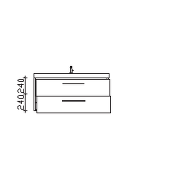 Pelipal Serie 9025 Waschtischunterschrank mit 2 Auszügen, 107 cm