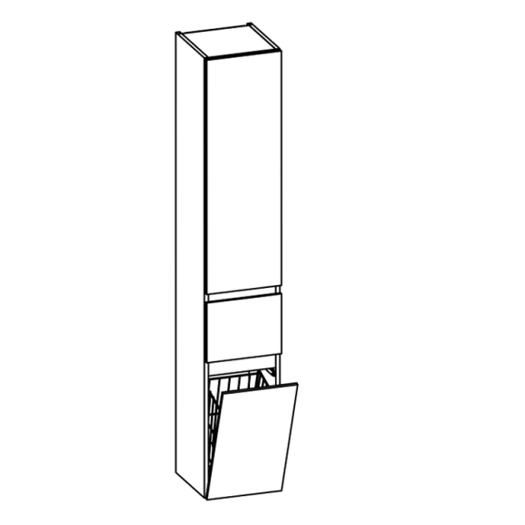 Pelipal Universelle Beimöbel Hochschrank - Grifflos, 45 cm breit & 33 cm tief