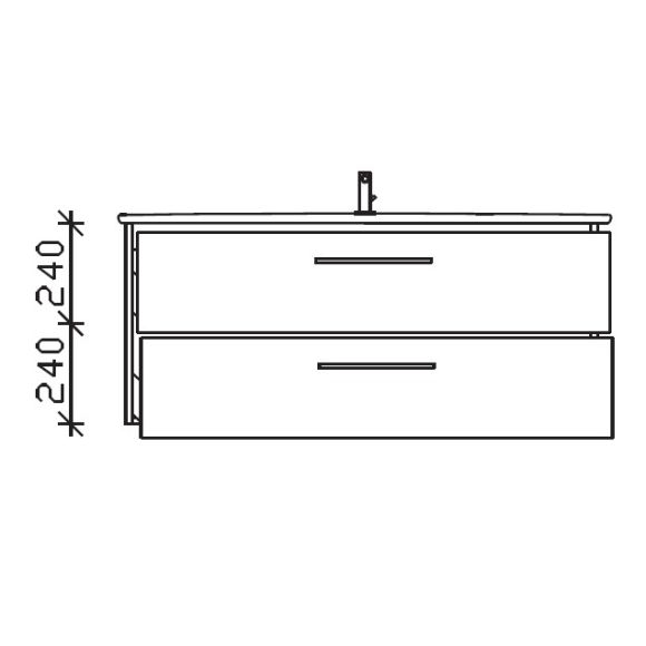 Pelipal Serie 9005 Villeroy & Boch Venticello-SET, Waschtisch mit Unterschrank, 120 cm