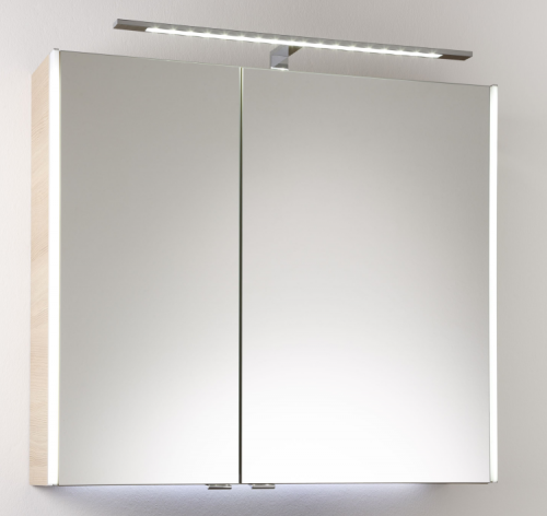 Spiegelschrank inkl. LED-Profil, 2 Türen, 73 cm