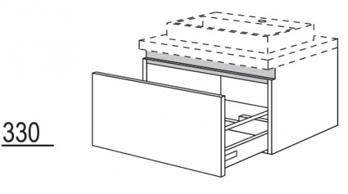 Badezimmer-Waschtischschrank, 90 cm