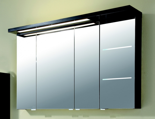 Spiegelschrank-Set, LED-Lichtfenster rechts, 120 cm