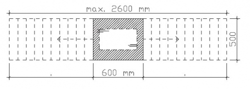Massivholz-Waschtischplatte variabel, B/H/T: 182 x 30 x 50 cm