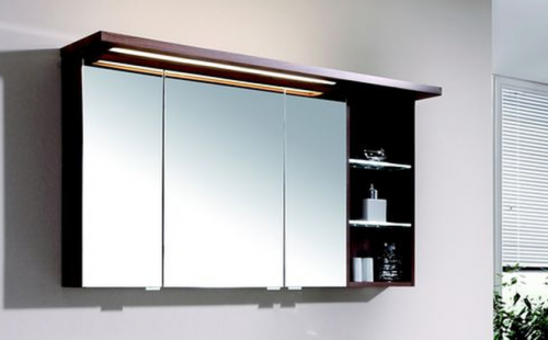 Spiegelschrank-Set, Regal rechts, 120 cm