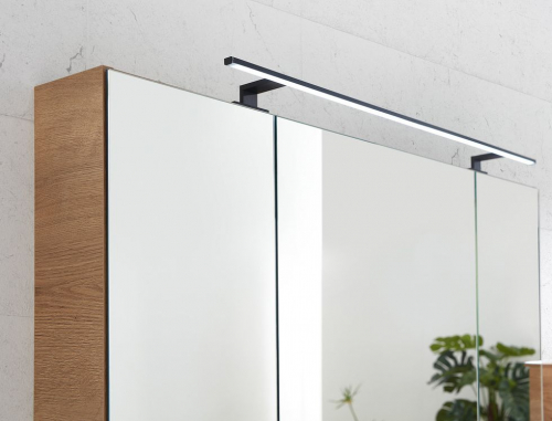 Spiegelschrank, 3 Türen, doppelt verpiegelt, 90 cm