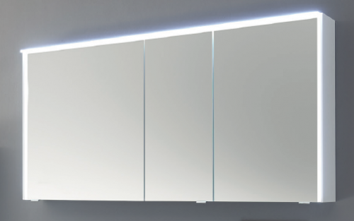 Spiegelschrank inkl. seitlicher LED-Lichtprofile, 134 cm