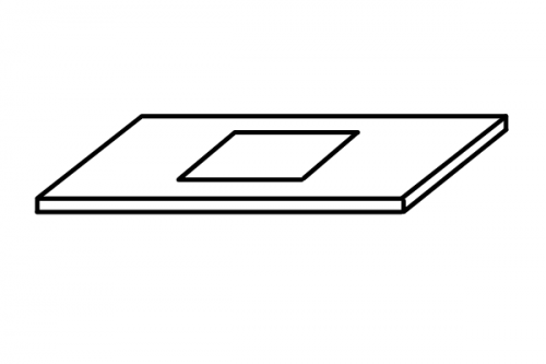 2 x Nobilia Ausschnitt für Aufsatzwaschtisch