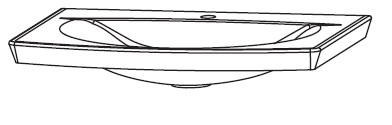 Mineralguss Waschtisch evermite, 70 cm