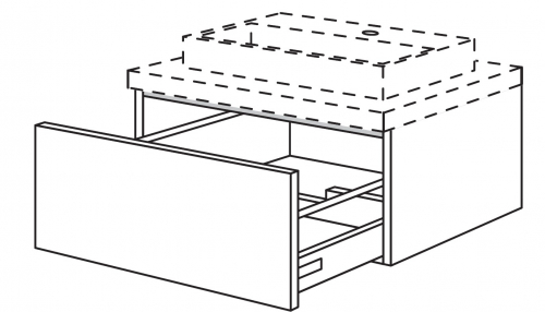 Badmöbel-Waschtisch, 100 cm