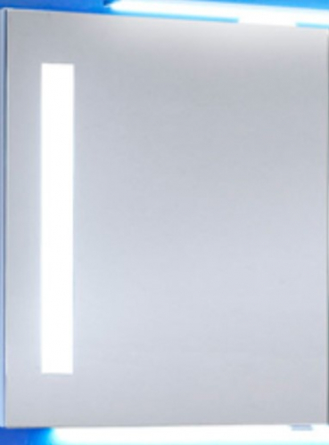 Spiegelpaneel mit beleuchteten satinierten Flächen, 80 cm