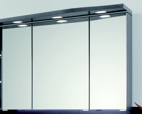 Spiegelschrank-Set, geschwungene Ausführung rechts, 90 cm