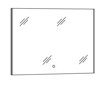 Spiegelpaneel mit Sensorschalter, 6000 Kelvin, 90 cm