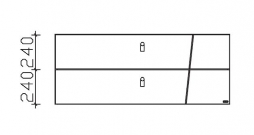 Waschtischunterschrank mit zwei Auszügen, 121 cm