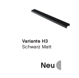 Variante H3 Schwarz Matt, 18 cm