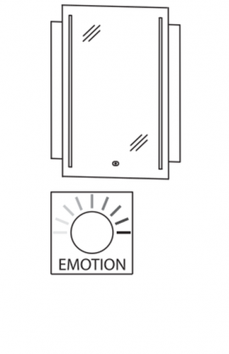 Flächenspiegel mit Touch LED-Dimmer, 60 cm