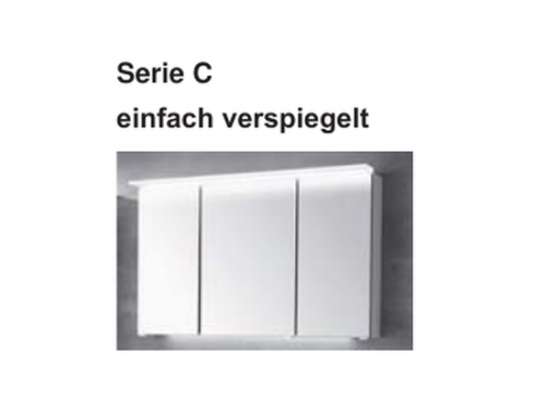 Spiegelschrank mit LED-Flächenleuchte, Türen auf Trägerplatte, 80 cm