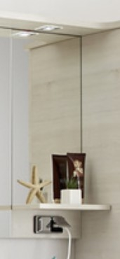 Spiegelpaneel, 1 Ablageboden, 22 cm 