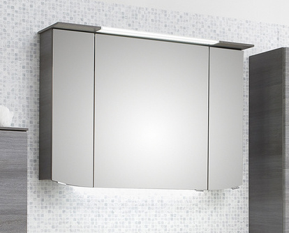 Spiegelschrank inkl. LED-Beleuchtung im Kranz, 100 cm, 6 Watt