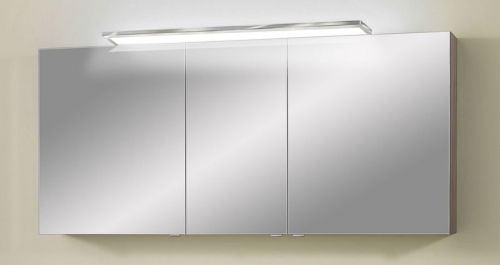 Spiegelschrank mit LED-Aufsatzleuchte, 150 cm