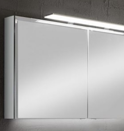 Spiegelschrank, breite Tür rechts, 100 cm
