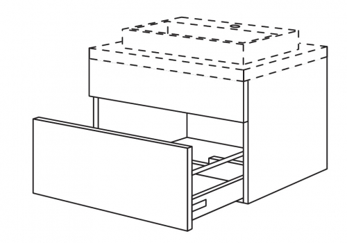 Badezimmer-Waschtischschrank, 80 cm