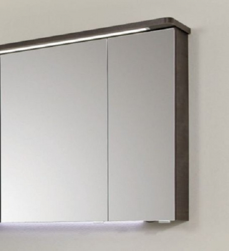 Spiegelschrank mit LED-Streifen im Kranz, 66 cm