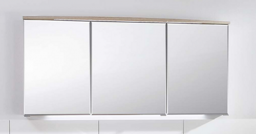 Spiegelschrank, Gesimsboden mit LED-Beleuchtung, 140 cm