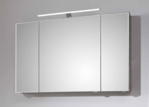 Spiegelschrank 3-türig inkl. LED-Aufsatzleuchte, 110 cm