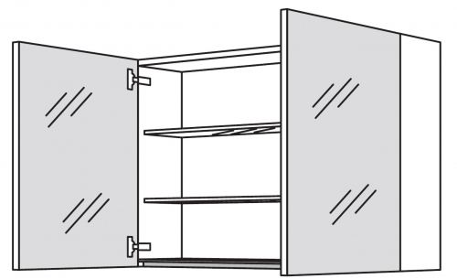 Spiegelschrank, 120 cm