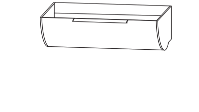 Waschtischunterschrank rund für Möbelwaschtische, 92 cm