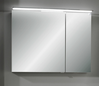 Spiegelschrank mit LED-Aufsatzleuchte regelbar von 2800-6500 Kelvin, 90 cm